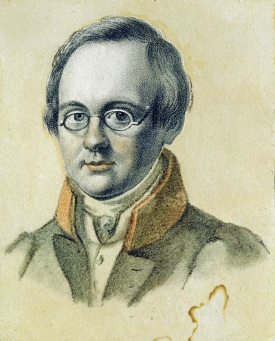 Portrait of Anton A. Delvig, 1830 by Valerian Platonovich Langer